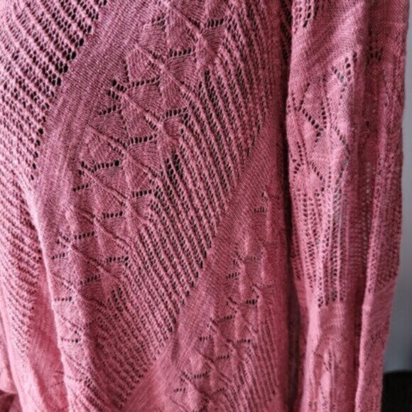 Pink Lace Open Cardigan Women's sz XS - Picture 5 of 9